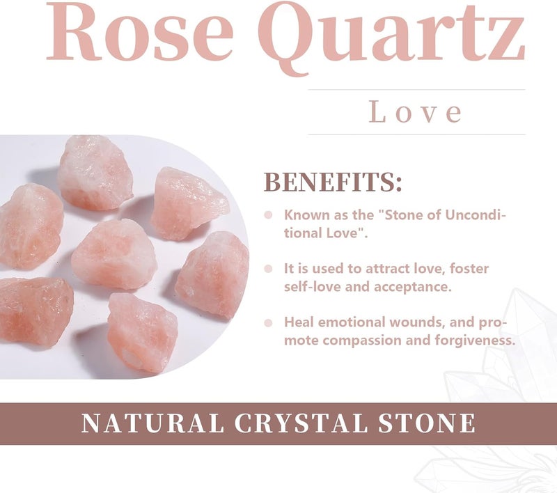 rockcloud 1 lb Rose Quartz Small Tumbled Chips Crushed Stone Healing Reiki Crystal Jewelry Making Home Decoration - Image 3